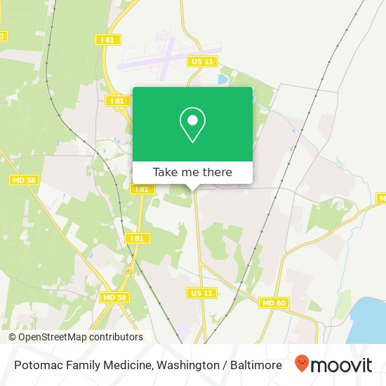 Potomac Family Medicine, 13424 Pennsylvania Ave map