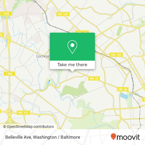 Mapa de Belleville Ave, Gwynn Oak (BALTIMORE), MD 21207