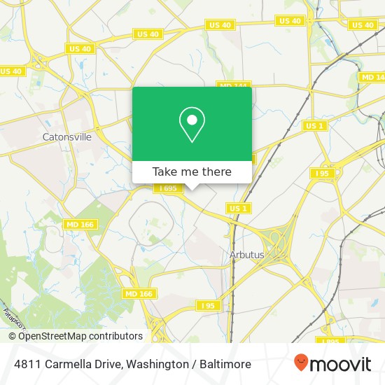 Mapa de 4811 Carmella Drive, 4811 Carmella Dr, Halethorpe, MD 21227, USA