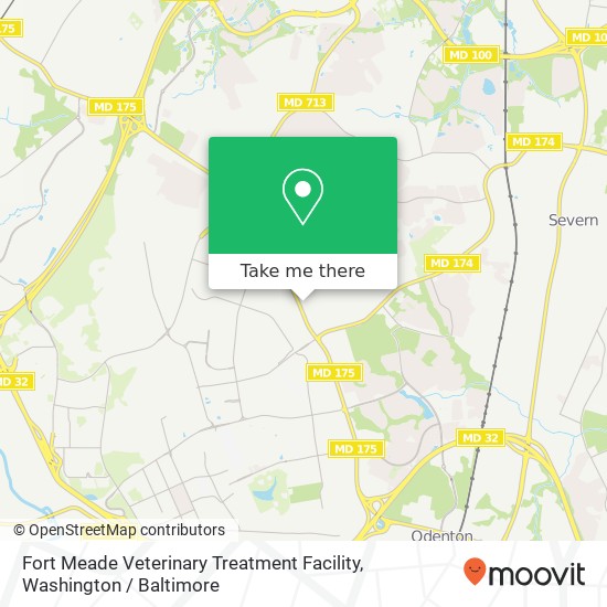 Fort Meade Veterinary Treatment Facility, 2018 20th St map