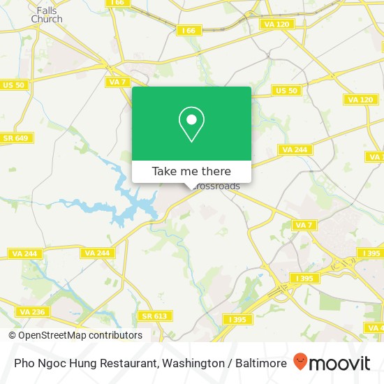 Mapa de Pho Ngoc Hung Restaurant, 3508 Courtland Dr