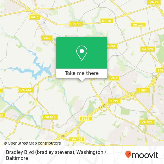 Mapa de Bradley Blvd (bradley stevens), Alexandria, VA 22311