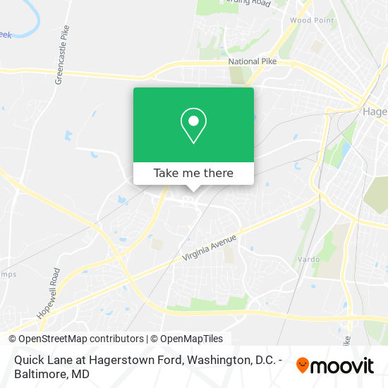 Quick Lane at Hagerstown Ford map