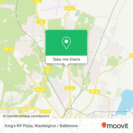 King's NY Pizza, 13209 Fountain Head Plz map