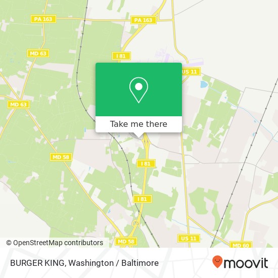 Mapa de BURGER KING, 18234 Maugans Ave