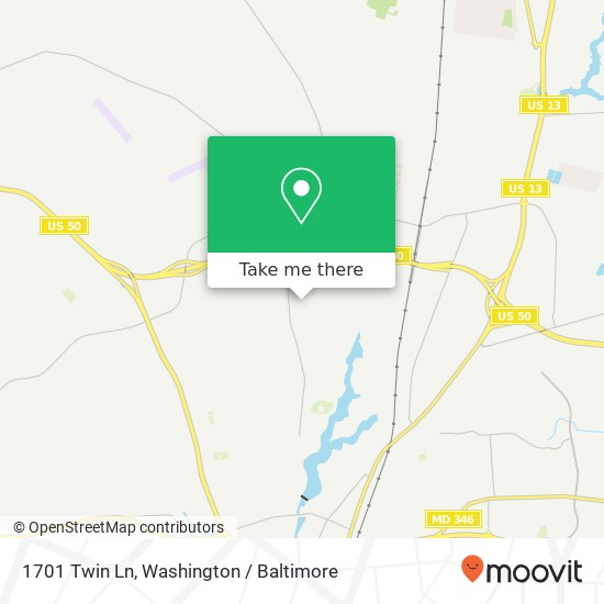 1701 Twin Ln, Salisbury, MD 21801 map