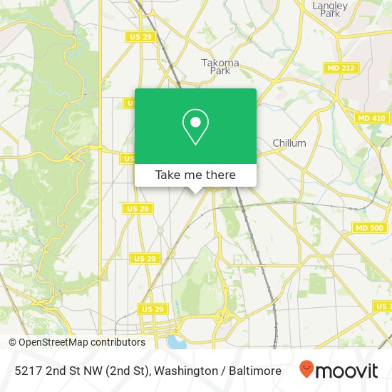 5217 2nd St NW (2nd St), Washington, DC 20011 map