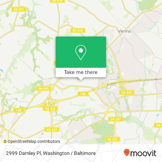 Mapa de 2999 Darnley Pl, Vienna, VA 22181