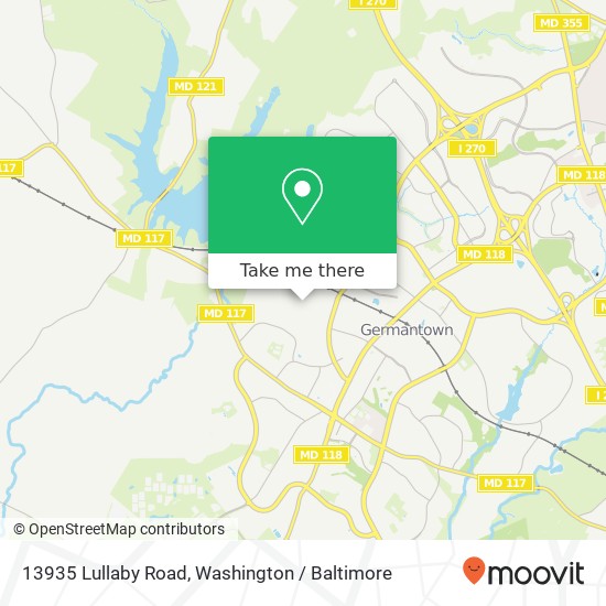 Mapa de 13935 Lullaby Road, 13935 Lullaby Rd, Germantown, MD 20874, USA