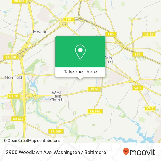 2900 Woodlawn Ave, Falls Church, VA 22042 map