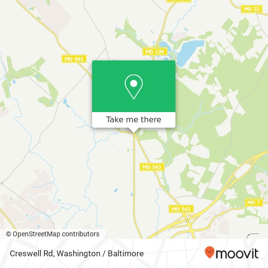 Creswell Rd, Bel Air, MD 21015 map