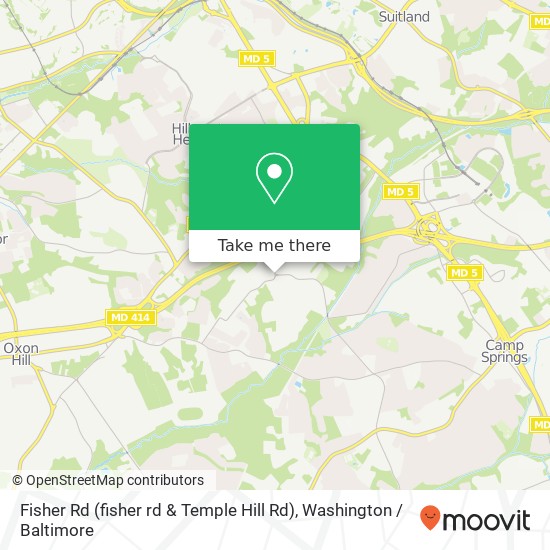 Fisher Rd (fisher rd & Temple Hill Rd), Temple Hills, MD 20748 map