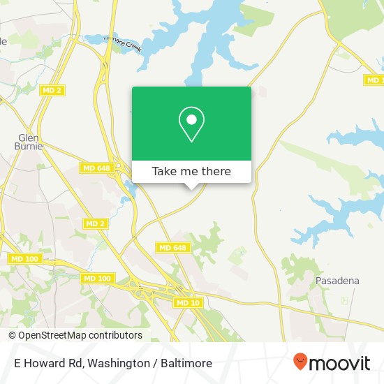 Mapa de E Howard Rd, Glen Burnie, MD 21060