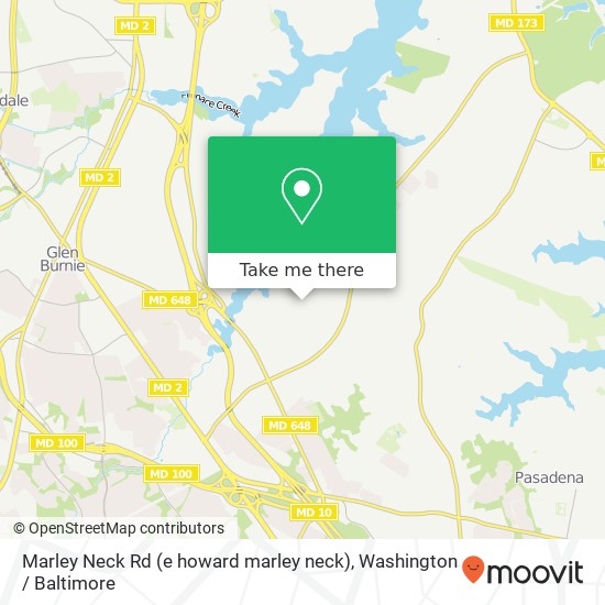 Mapa de Marley Neck Rd (e howard marley neck), Glen Burnie, MD 21060