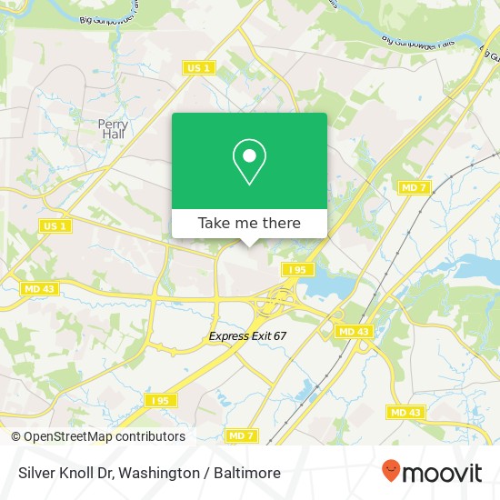 Mapa de Silver Knoll Dr, Perry Hall, MD 21128