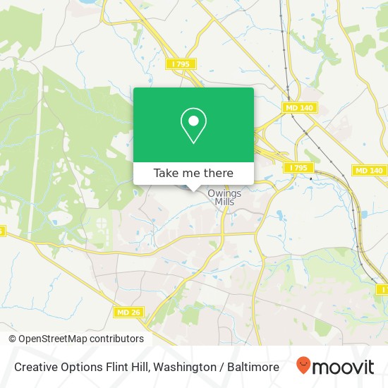 Mapa de Creative Options Flint Hill, 4323 Flint Hill Dr