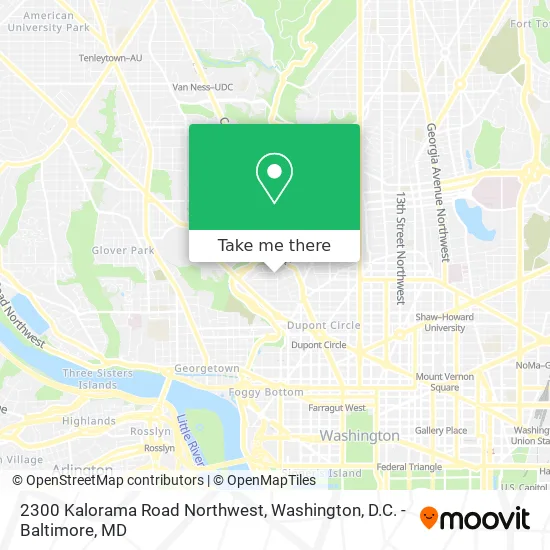 Mapa de 2300 Kalorama Road Northwest