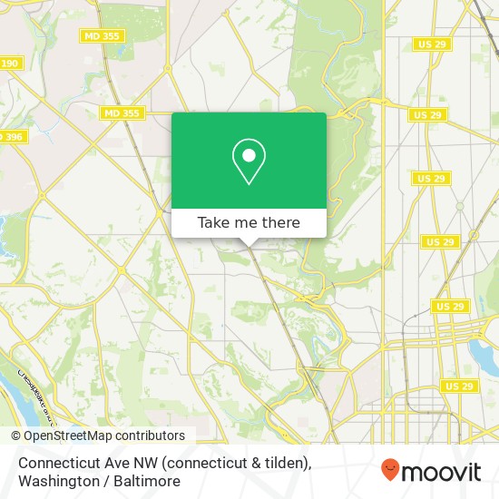 Connecticut Ave NW (connecticut & tilden), Washington, DC 20008 map