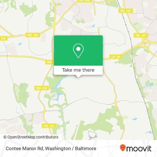 Mapa de Contee Manor Rd, Bowie (MITCHELLVILLE), MD 20721