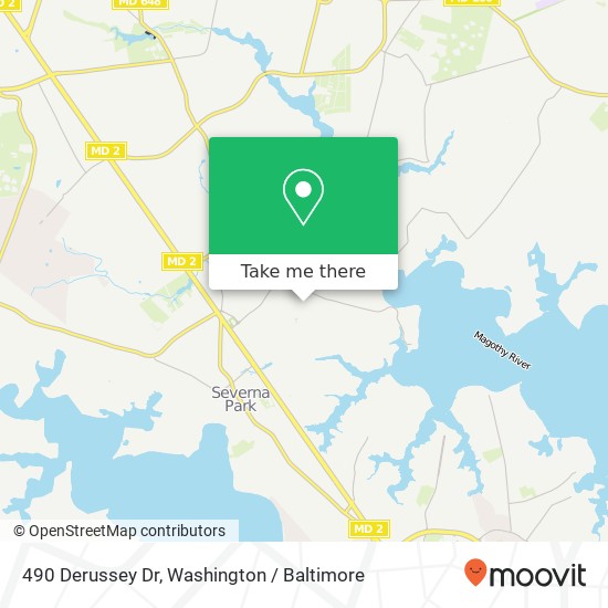 Mapa de 490 Derussey Dr, Severna Park, MD 21146