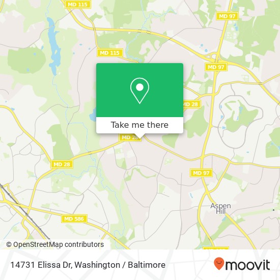 14731 Elissa Dr, Rockville, MD 20853 map