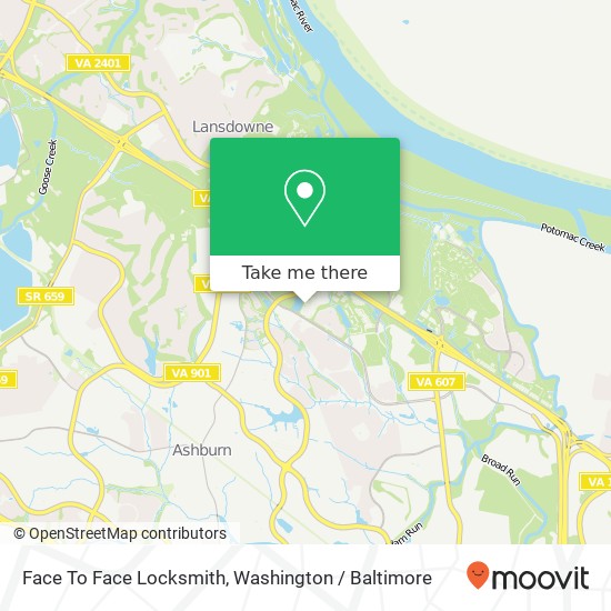 Face To Face Locksmith, 20065 Ashbrook Commons Plz map