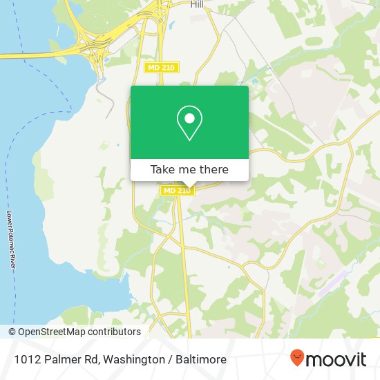 Mapa de 1012 Palmer Rd, Fort Washington, MD 20744