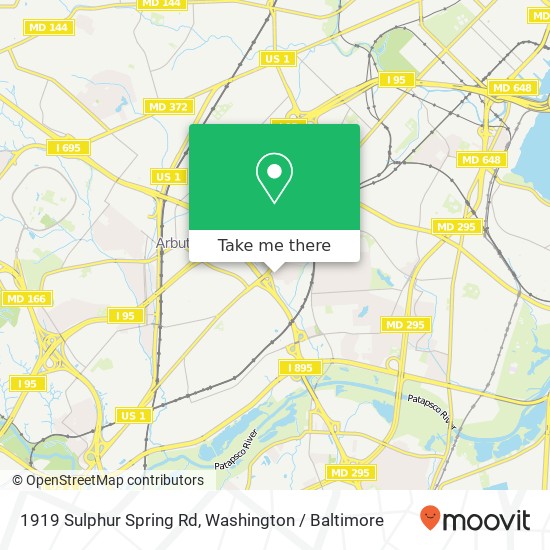 Mapa de 1919 Sulphur Spring Rd, Halethorpe, MD 21227