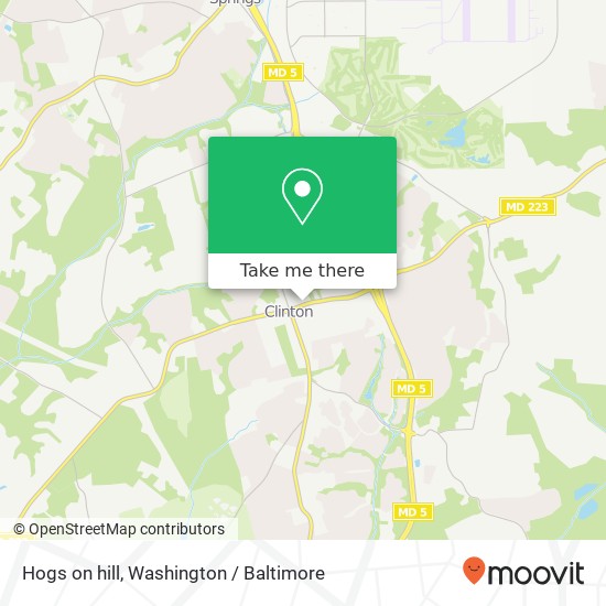 Mapa de Hogs on hill, 9021 Woodyard Rd