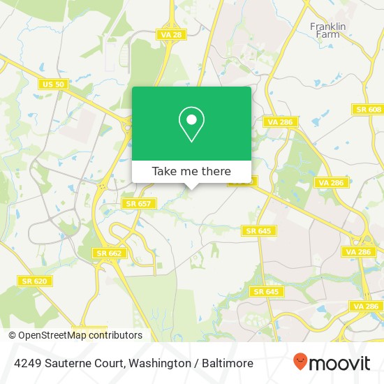 Mapa de 4249 Sauterne Court, 4249 Sauterne Ct, Chantilly, VA 20151, USA