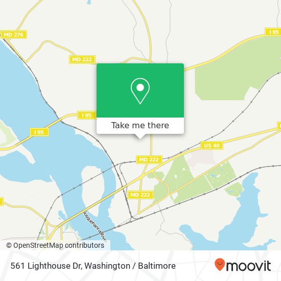 Mapa de 561 Lighthouse Dr, Perryville, MD 21903