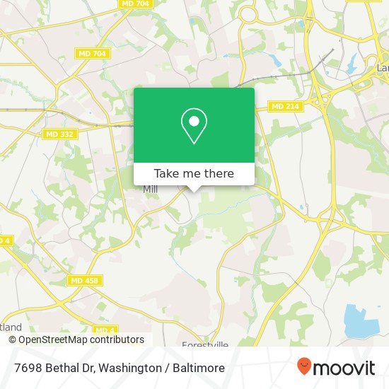 7698 Bethal Dr, District Heights, MD 20747 map