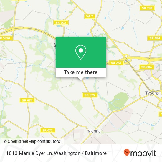 Mapa de 1813 Mamie Dyer Ln, Vienna, VA 22182