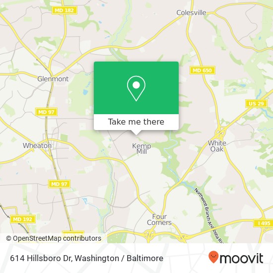 614 Hillsboro Dr, Silver Spring, MD 20902 map