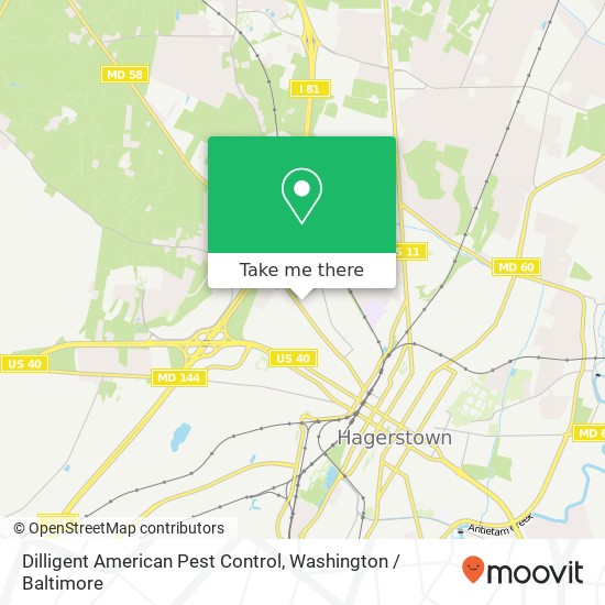 Dilligent American Pest Control, 1326 Salem Ave map