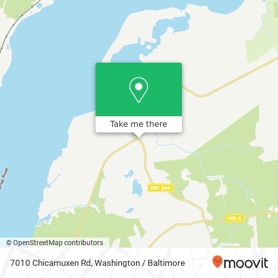 Mapa de 7010 Chicamuxen Rd, Indian Head, MD 20640