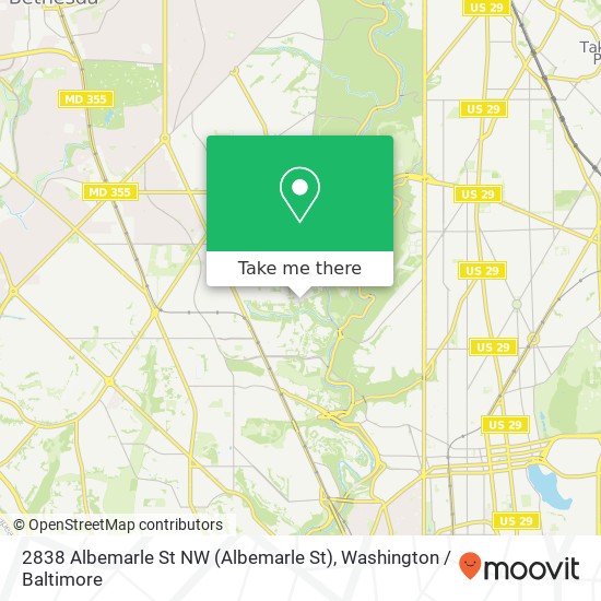 Mapa de 2838 Albemarle St NW (Albemarle St), Washington, DC 20008