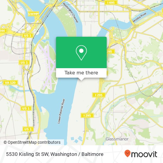 5530 Kisling St SW, Washington, DC 20032 map