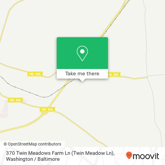 Mapa de 370 Twin Meadows Farm Ln (Twin Meadow Ln), Centreville, MD 21617