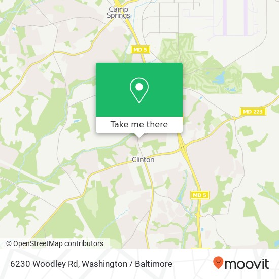 Mapa de 6230 Woodley Rd, Clinton, MD 20735