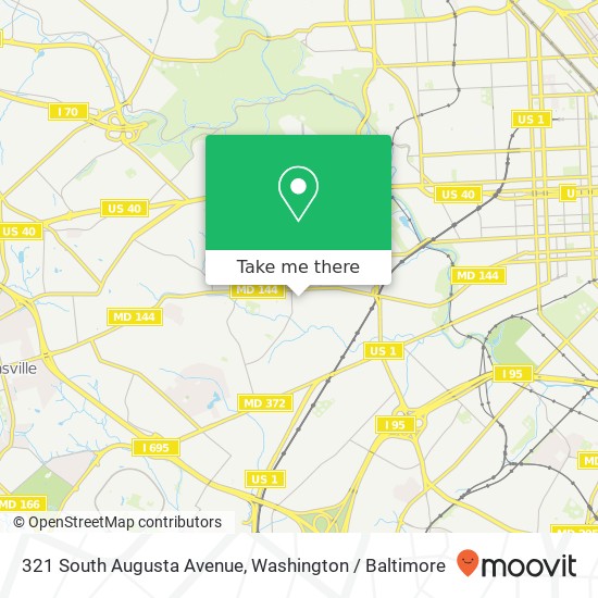 Mapa de 321 South Augusta Avenue, 321 S Augusta Ave, Baltimore, MD 21229, USA