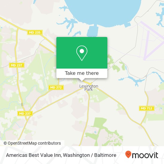 Mapa de Americas Best Value Inn, 21847 Three Notch Rd