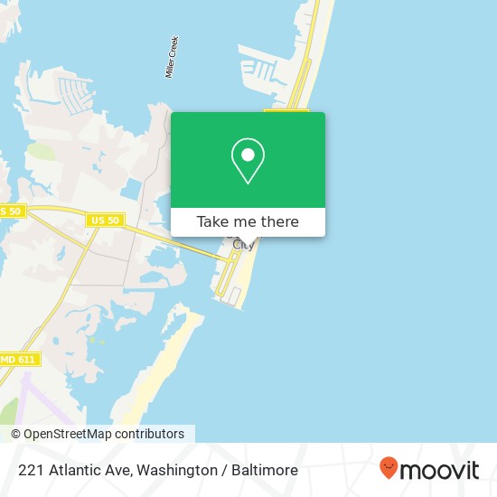 Mapa de 221 Atlantic Ave, Ocean City, MD 21842