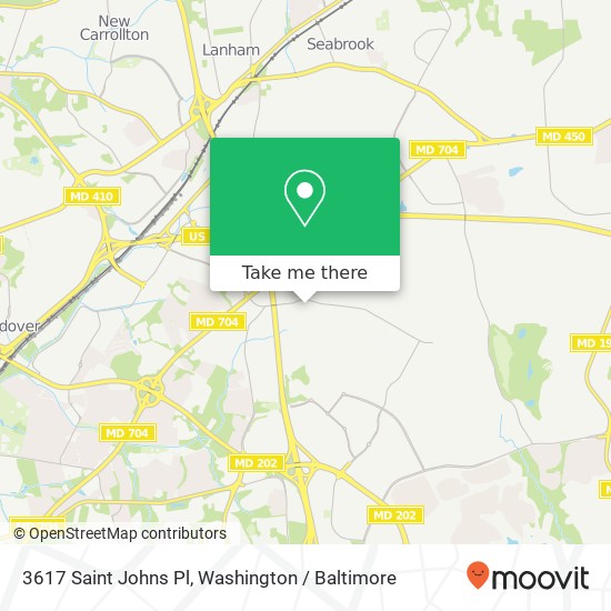 Mapa de 3617 Saint Johns Pl, Upper Marlboro, MD 20774