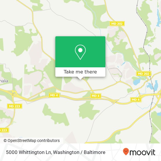 Mapa de 5000 Whittington Ln, Upper Marlboro, MD 20772