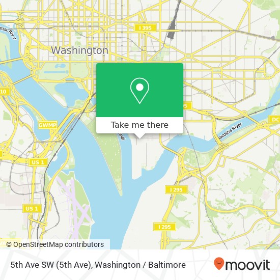 Mapa de 5th Ave SW (5th Ave), Washington, DC 20319