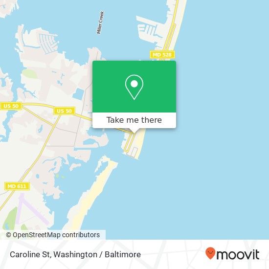 Mapa de Caroline St, Ocean City, MD 21842