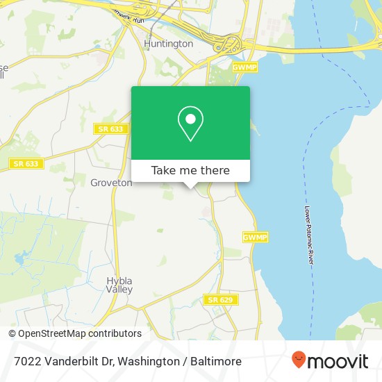 7022 Vanderbilt Dr, Alexandria, VA 22307 map