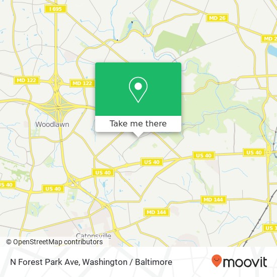 N Forest Park Ave, Gwynn Oak, MD 21207 map