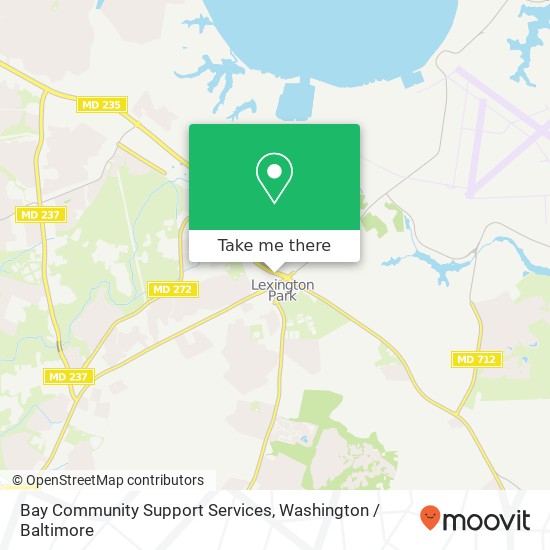 Mapa de Bay Community Support Services, 21815 Three Notch Rd